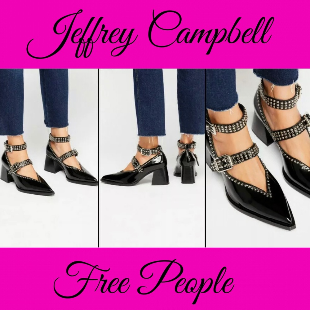 Jeffrey Campbell Black Studded Mary Jane